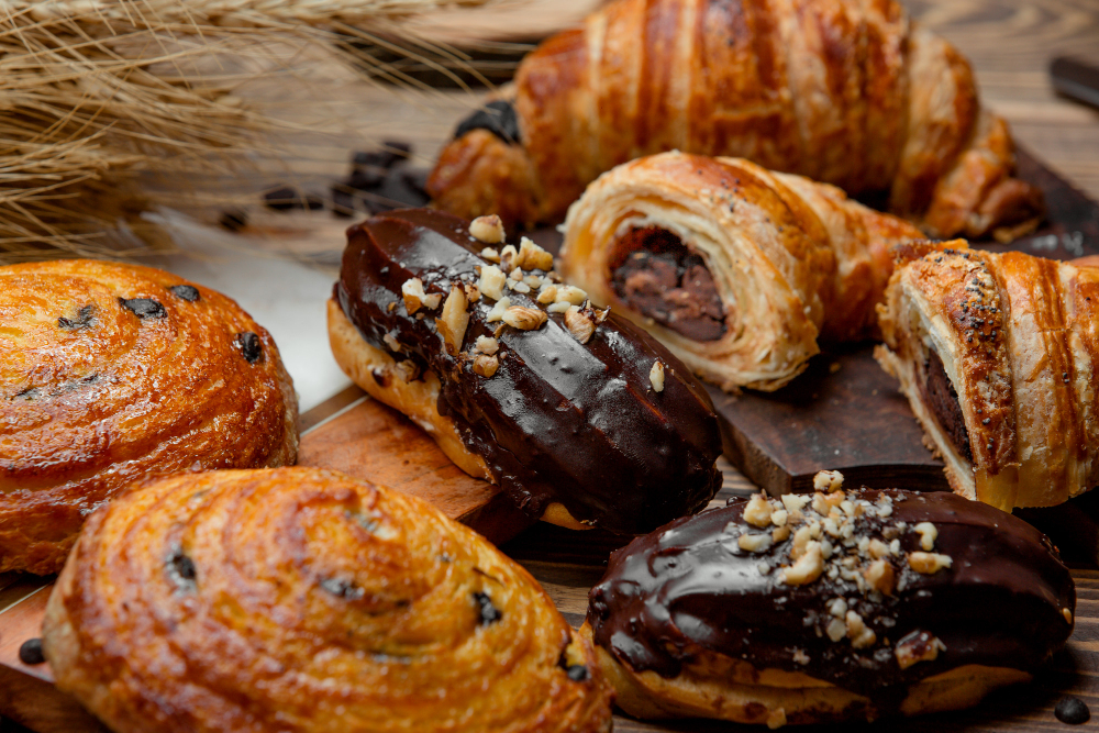 croissant hojaldre chocolate pastel chocolate rollo pasas dulces.jpg